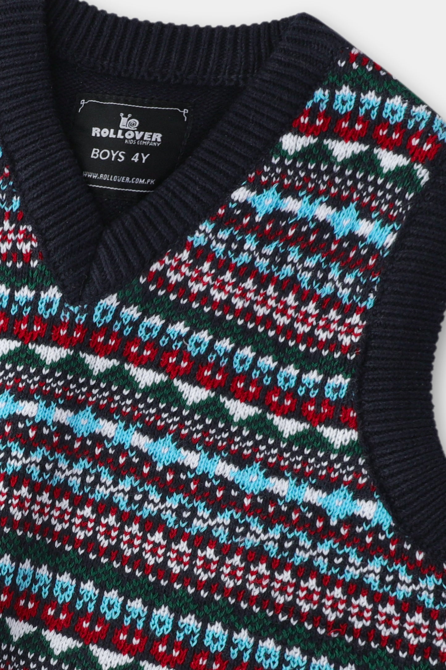 سترة صوفية للأولاد كحلية بدون أكمام