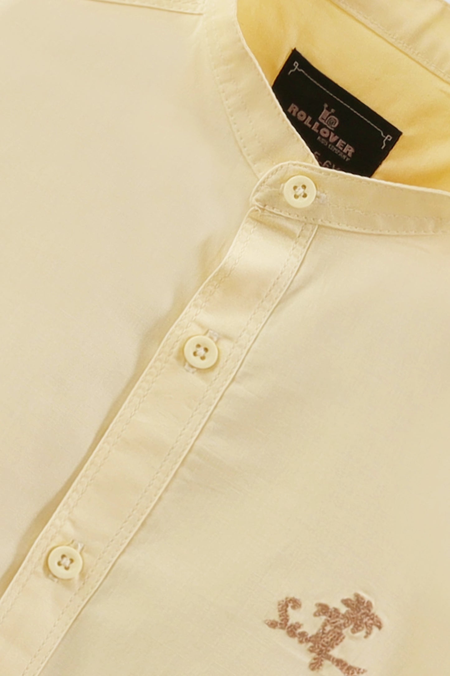 Classic Cream Cotton Shirt