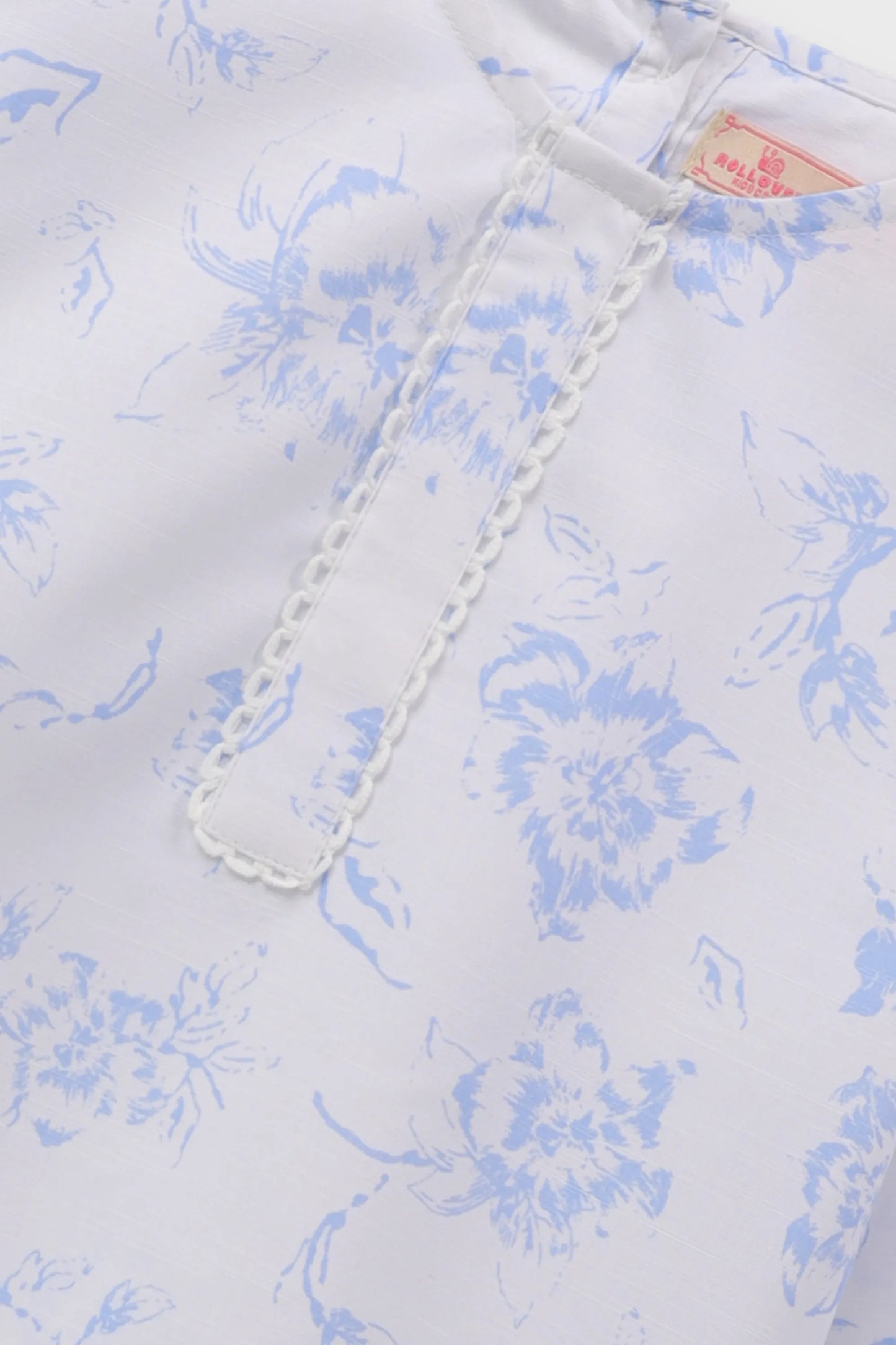 Blue Blossom Printed Cotton Top