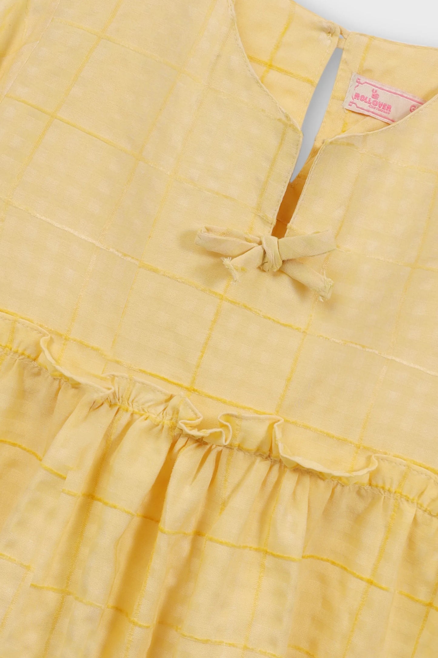 Yellow Gingham Cotton Top