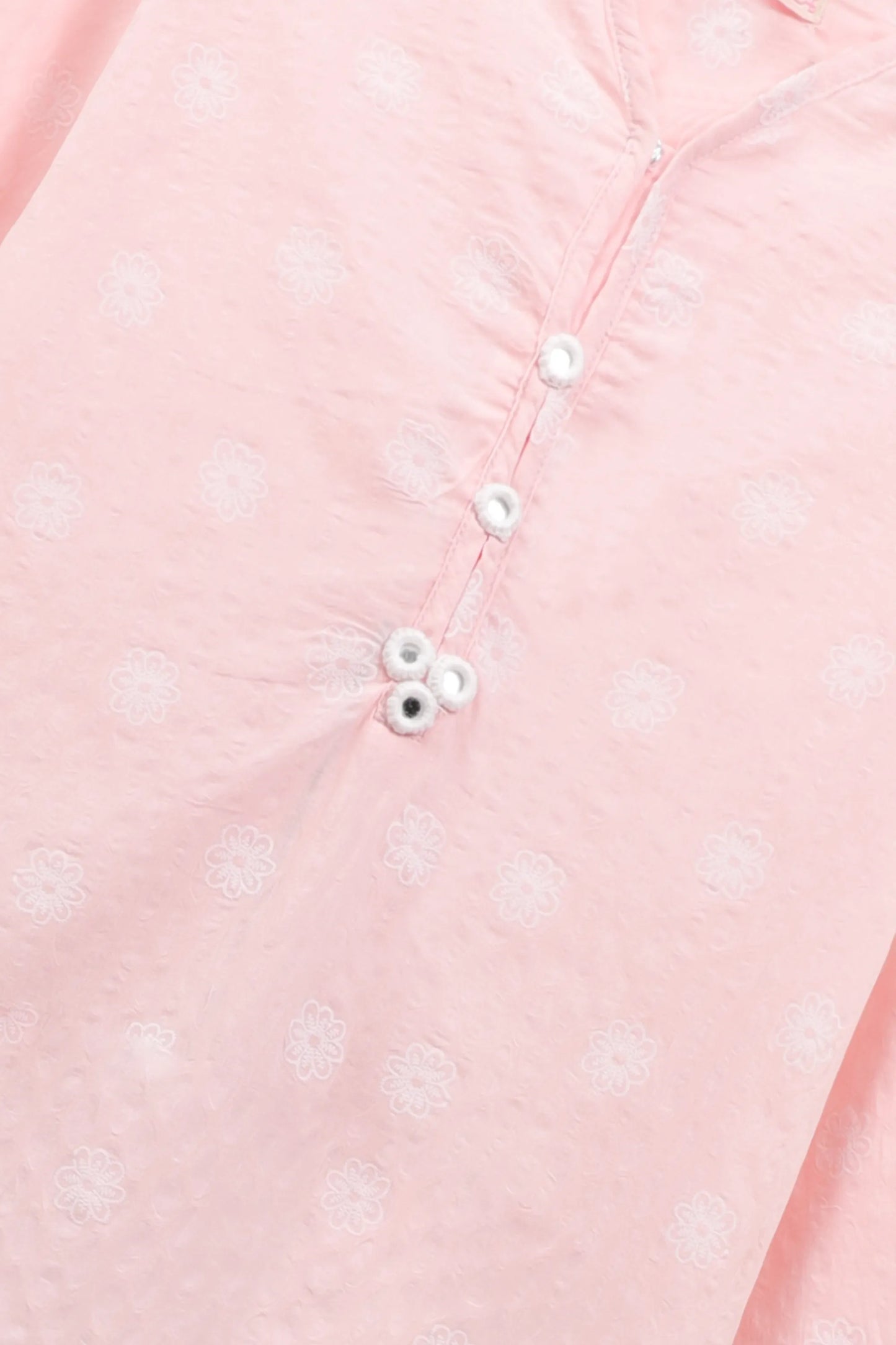 طقم كورتا قطن وردي للفتيات