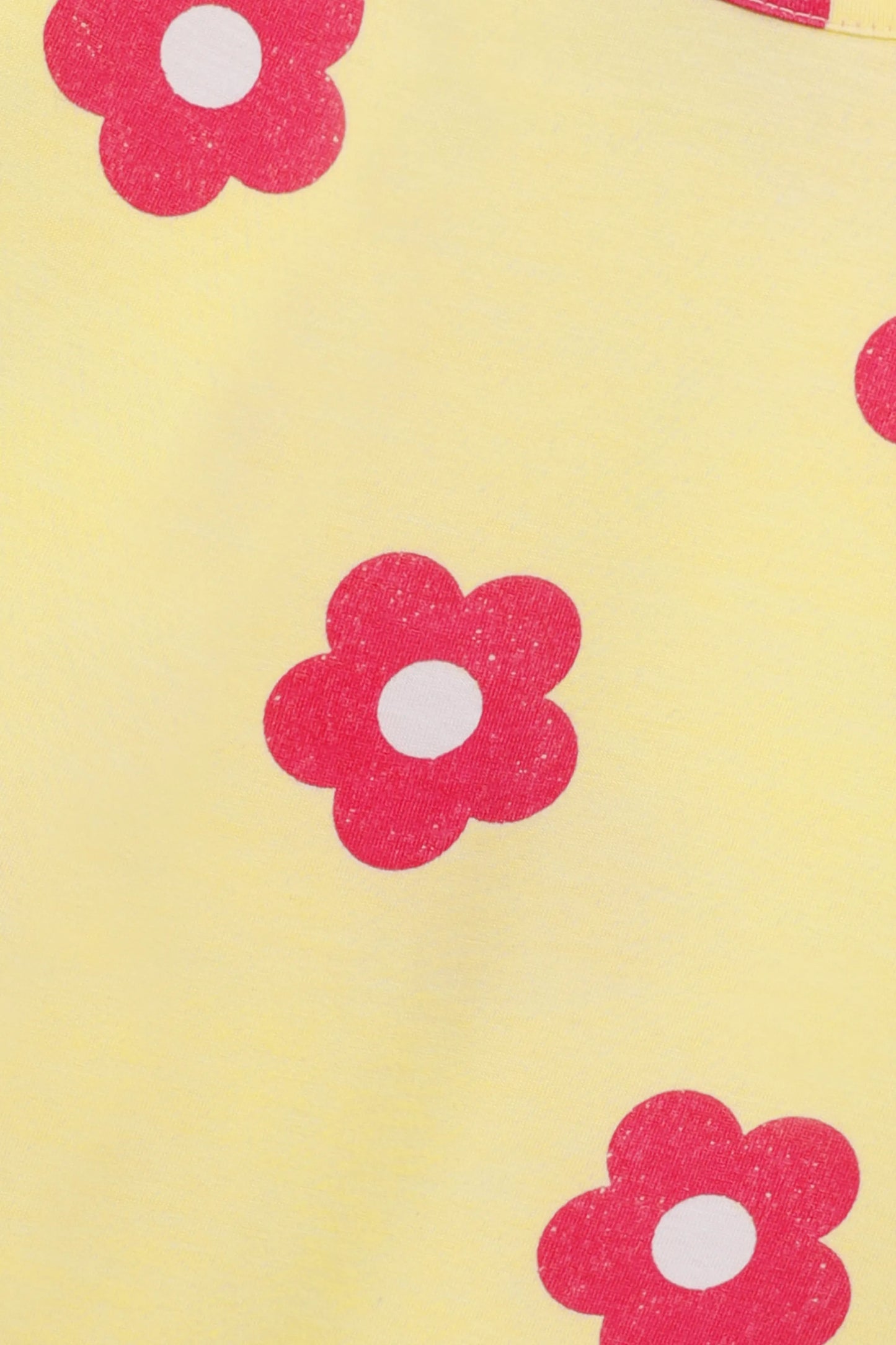 تيشيرت بناتي فضفاض بطبعة زهور