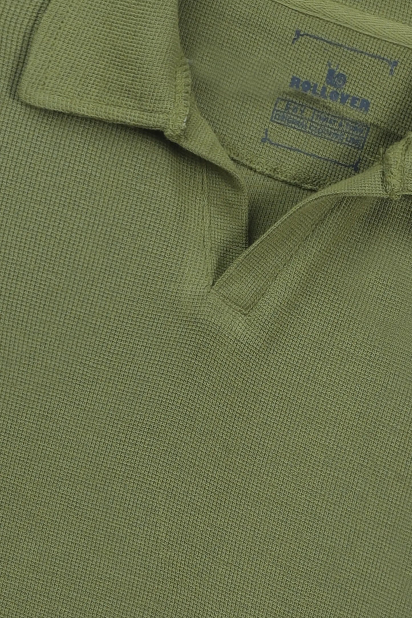 Smart Olive Waffle Polo Shirt