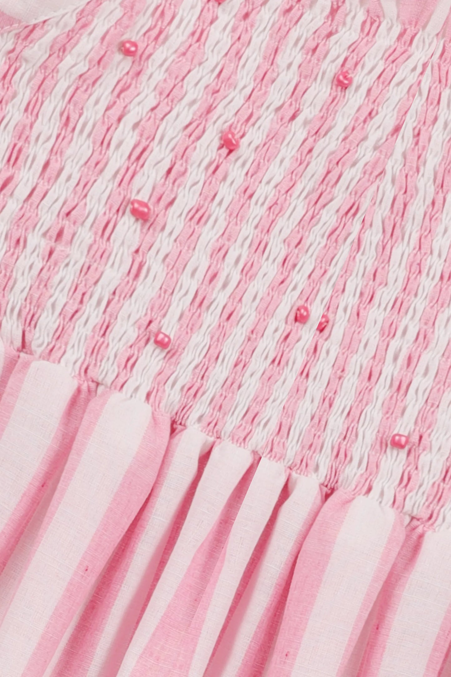 Blush Stripe Blossom Dress