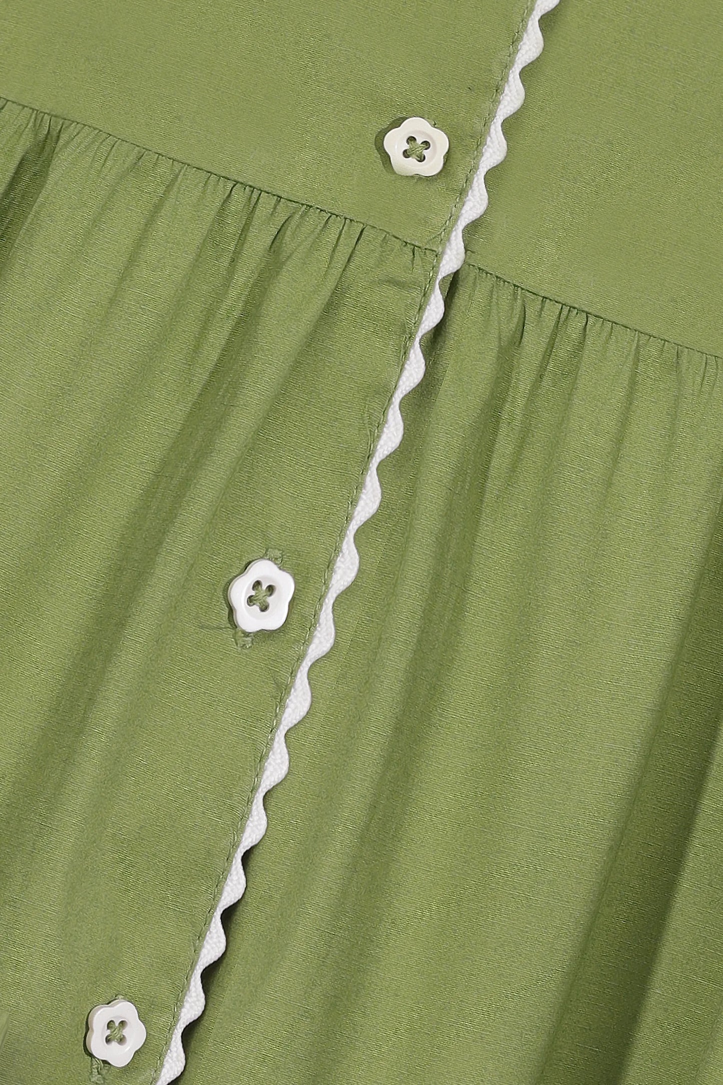 طقم فستان لاسي أخضر دوار