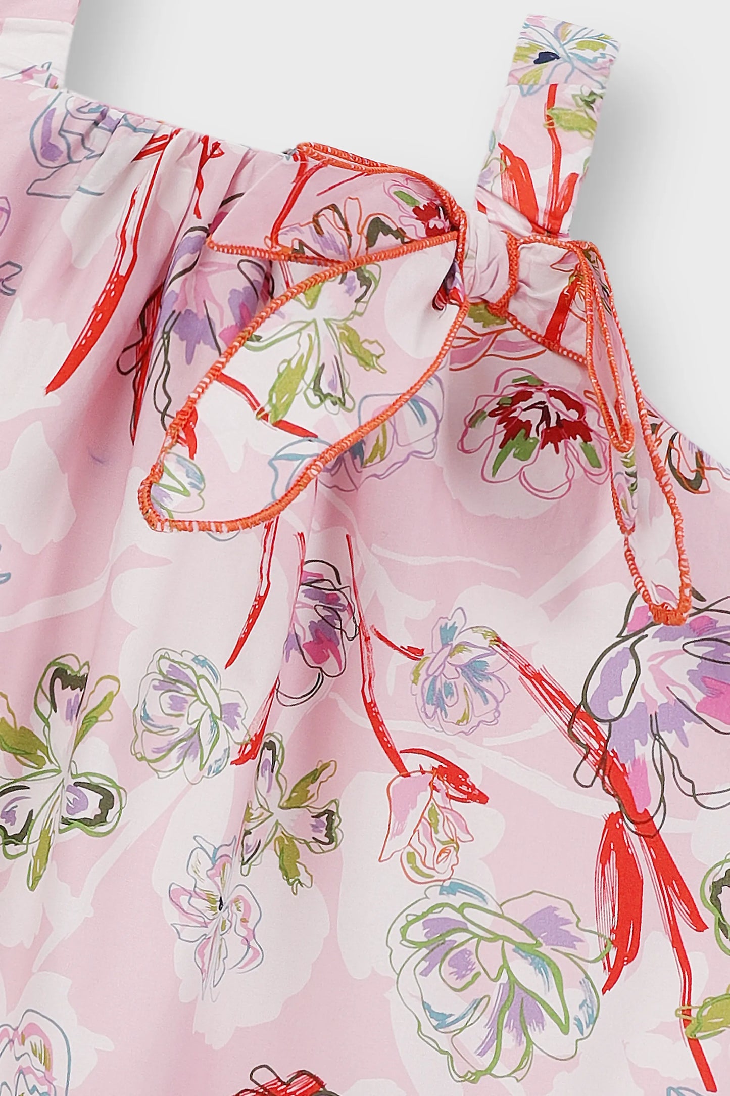 Happy Sketch Frill Dress