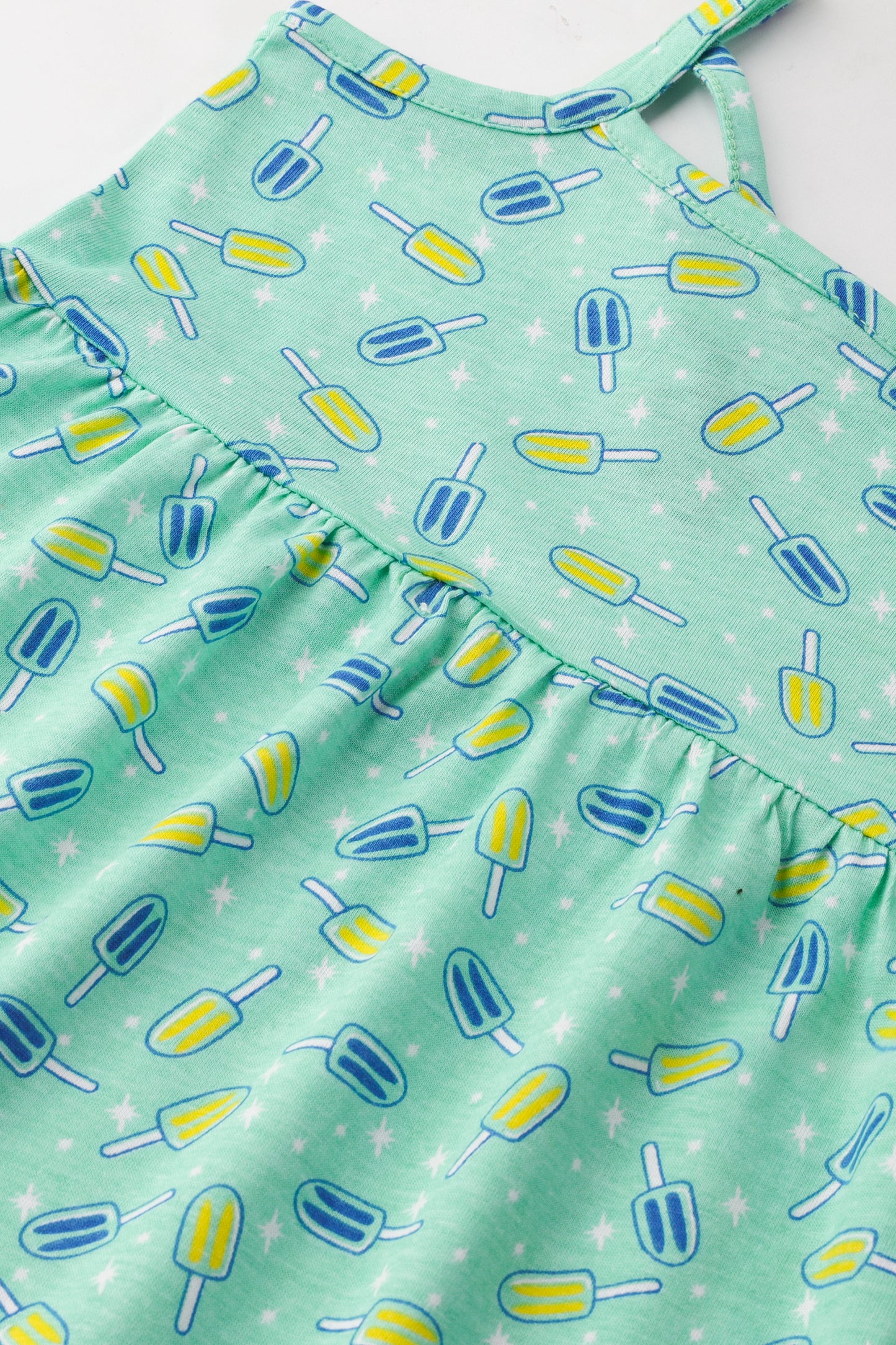 Mint Rotary Printed Frock