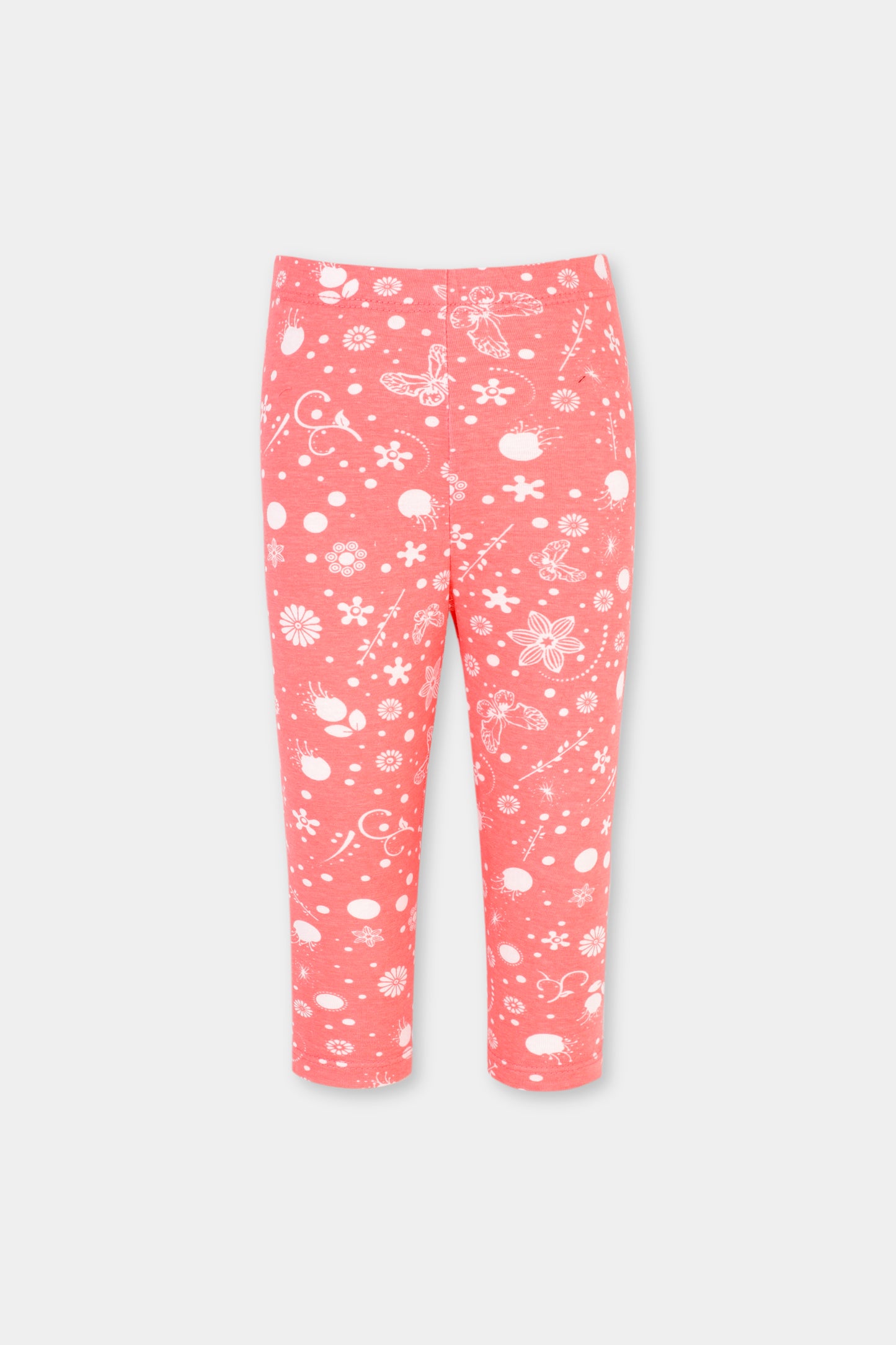 Peach Printed Comfort Tights