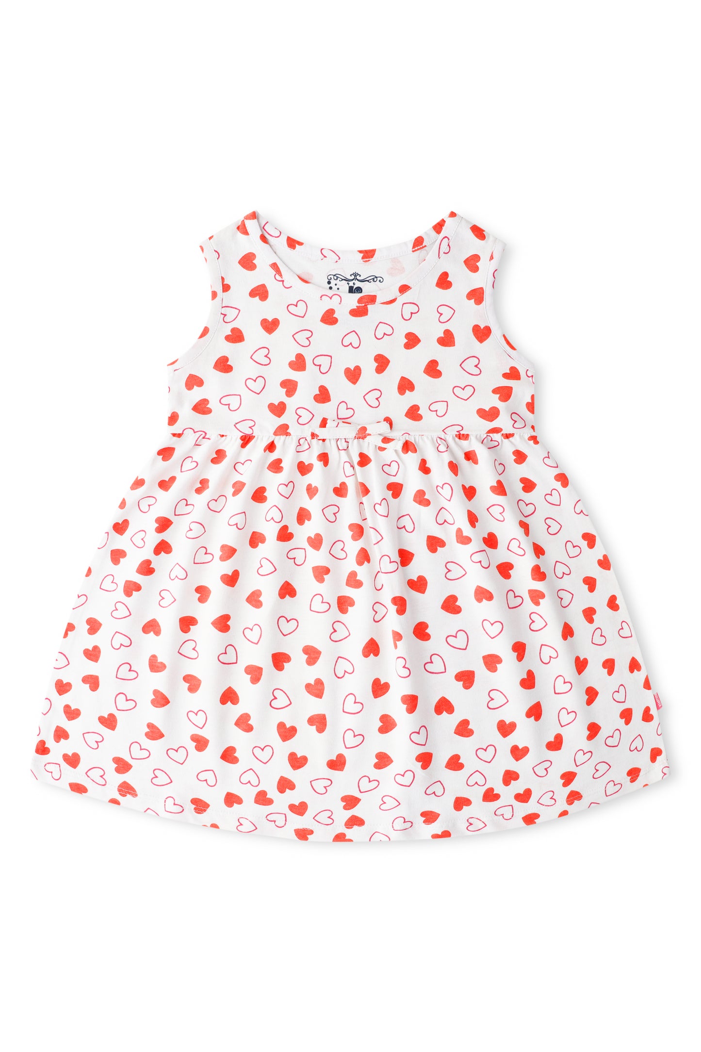 فستان جيرسي منقوش بقلوب