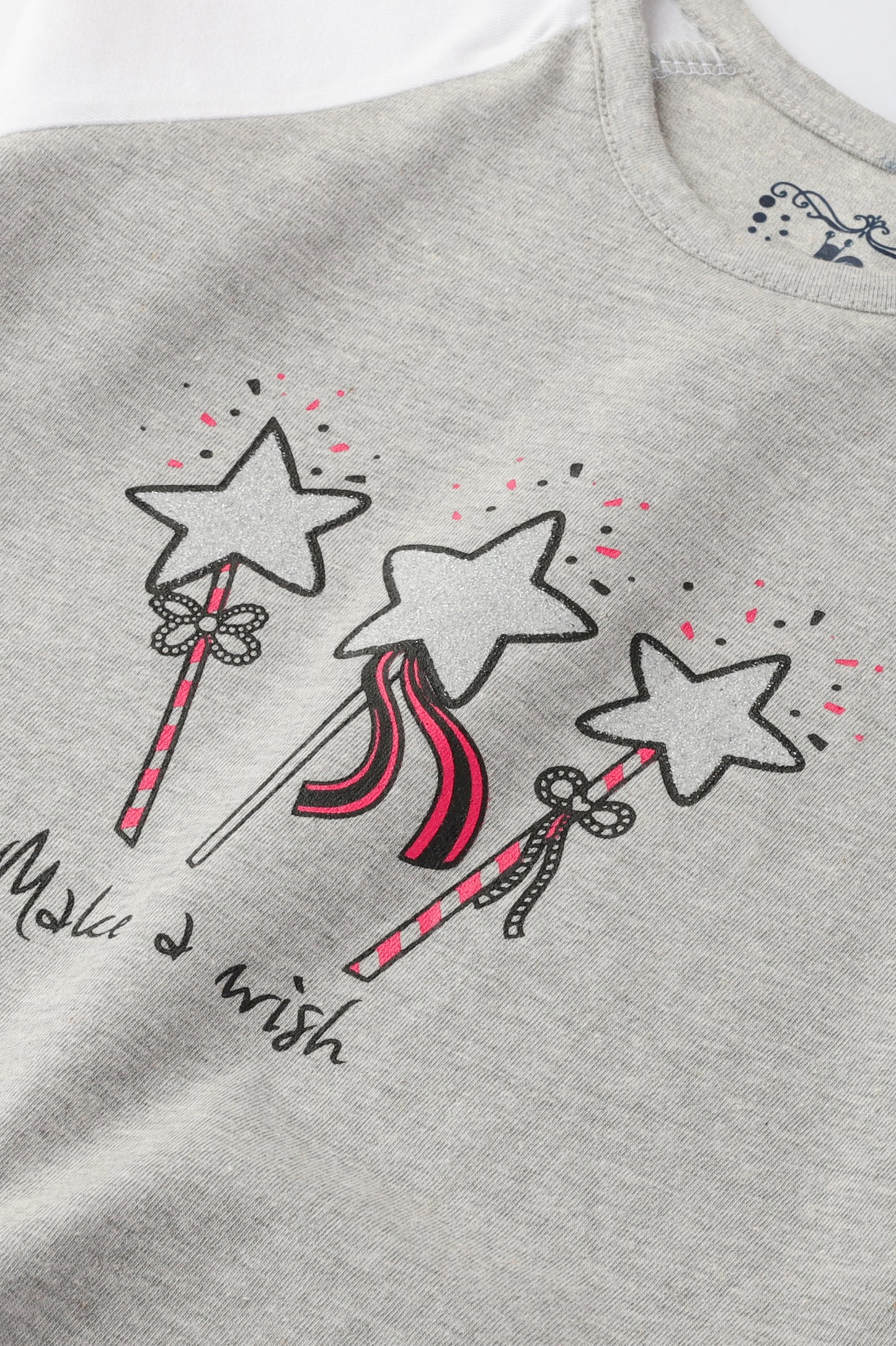 Grey Glitter Knit Top