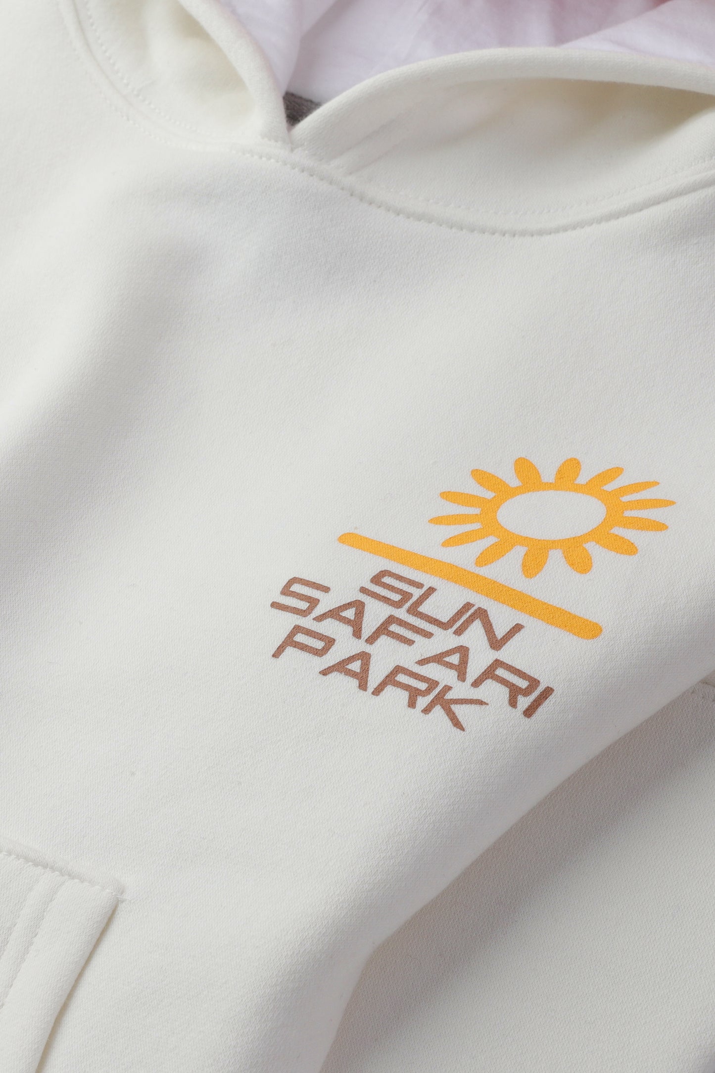 هودي صوف أبيض "سن لايت" للفتيات