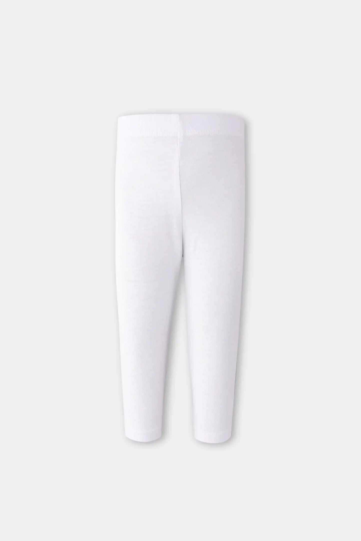Solid White Jersey Leggings
