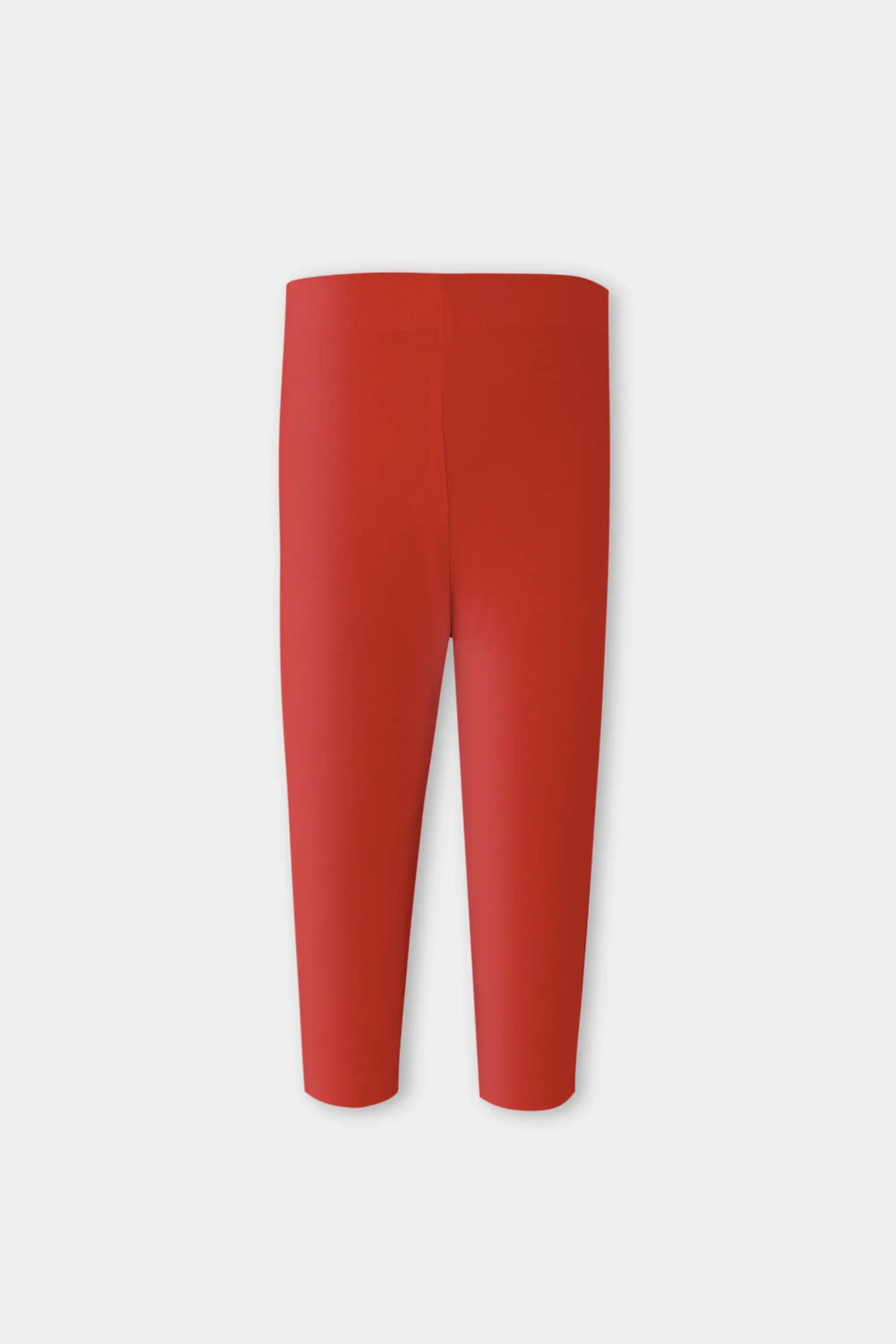 Solid Red Jersey Leggings
