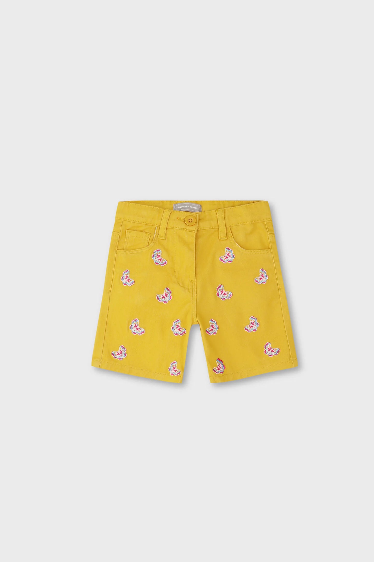 شورت مطرز بفراشة صفراء