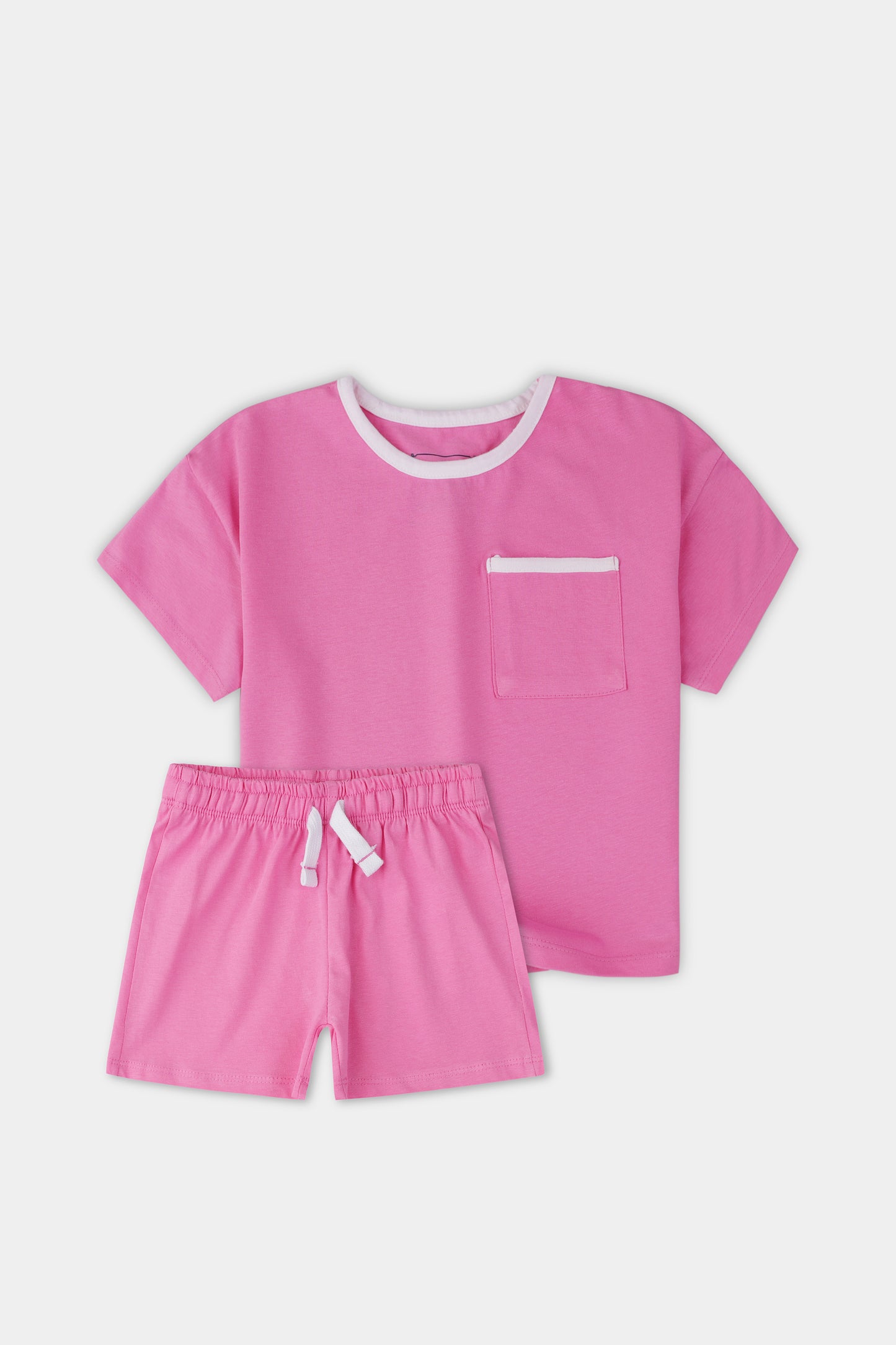 طقم كورد للبنات باللون الوردي إيز