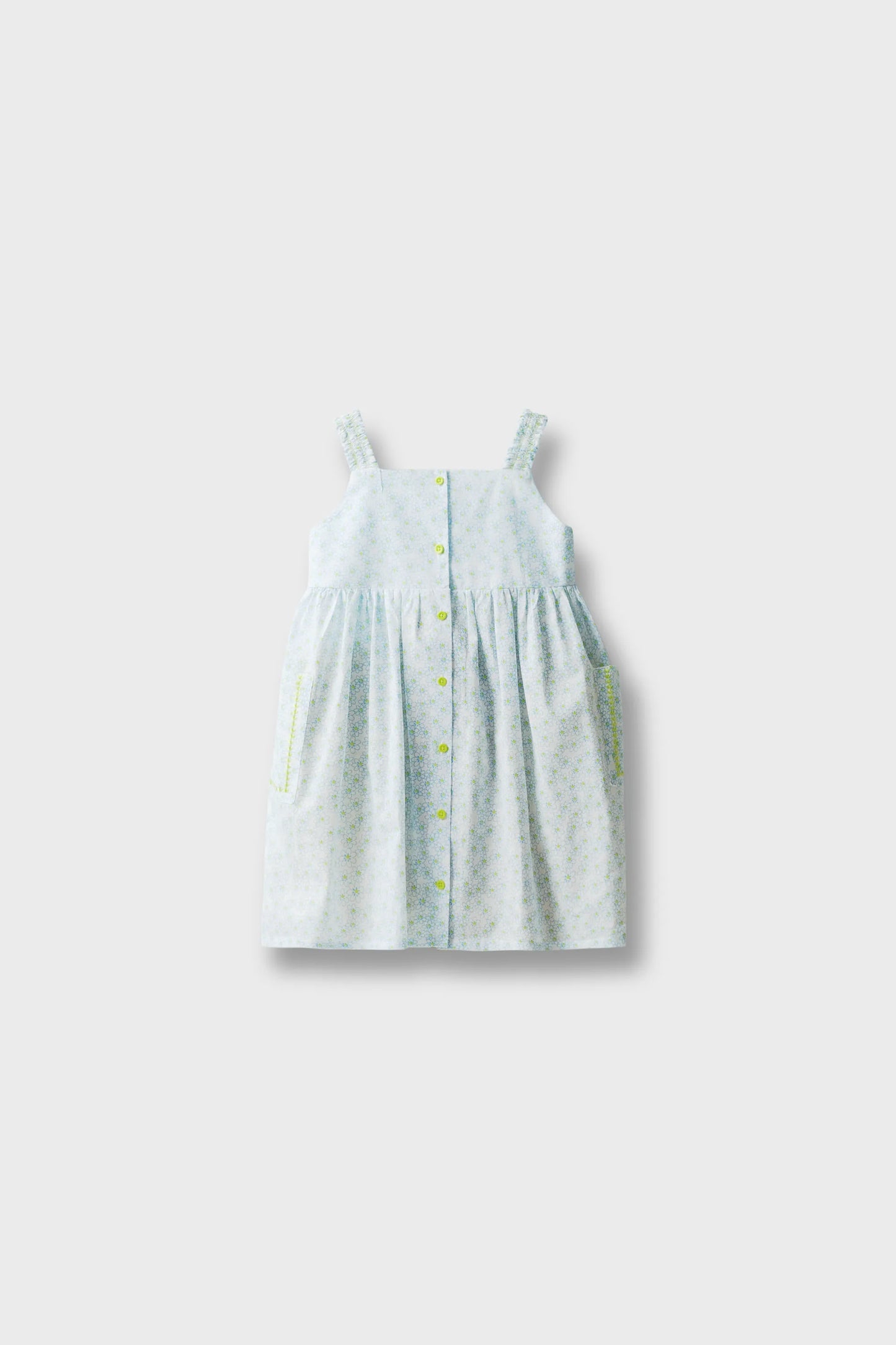 Little Daisy Button Cotton Dress