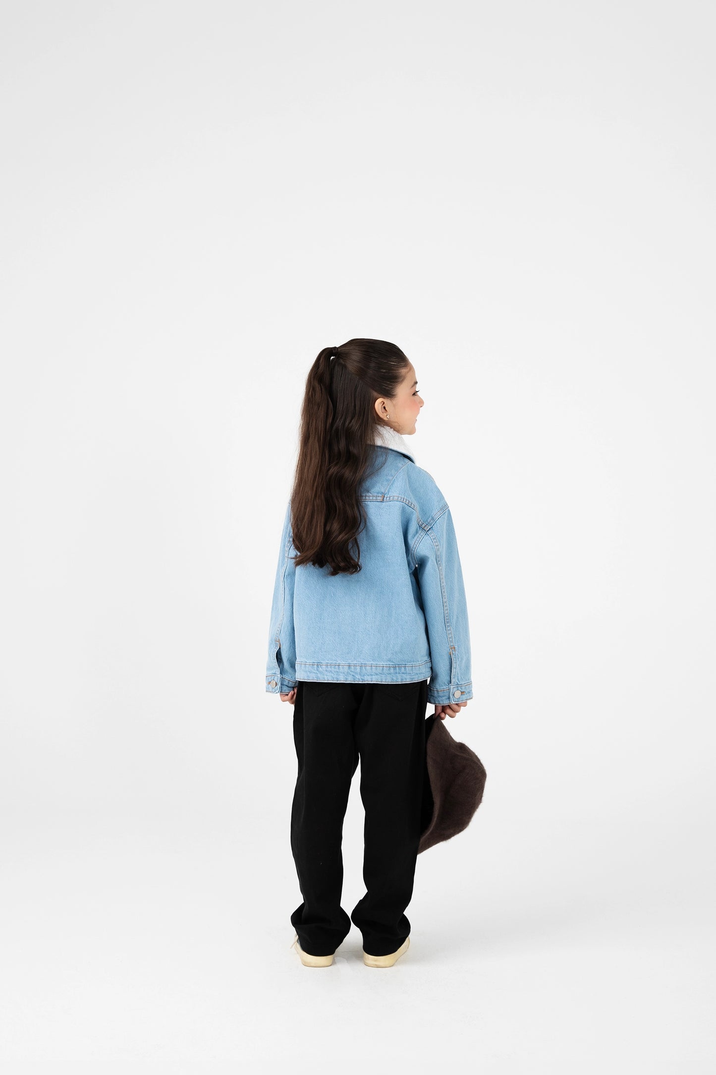 Girls Frost Collar Denim Jacket