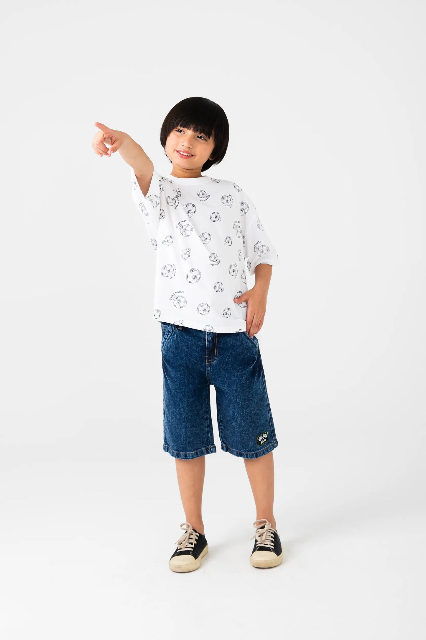 Boys Football Match Oversized Tee