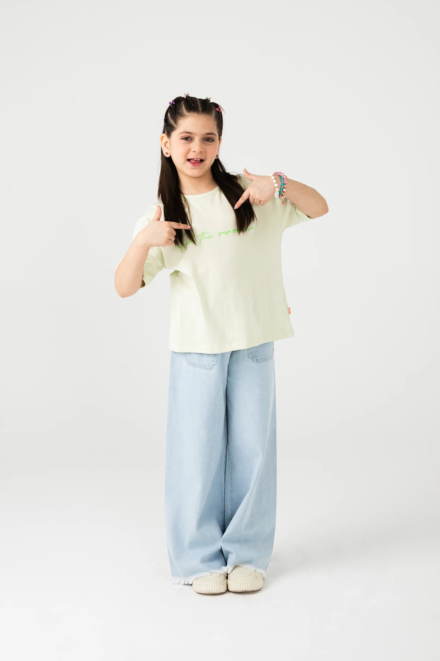 Girls Slogan Printed Relaxed Tee