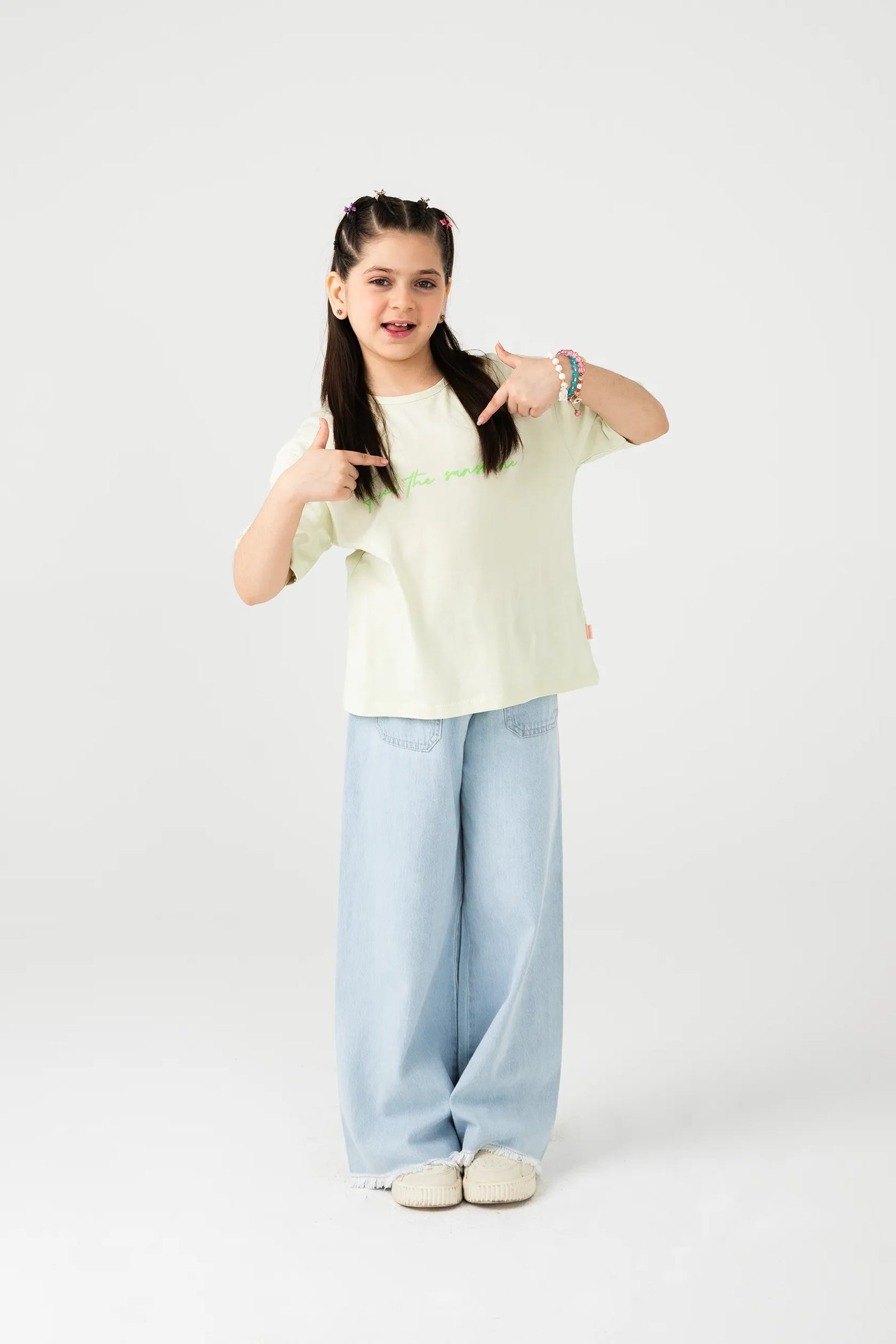 Girls Slogan Printed Relaxed Tee