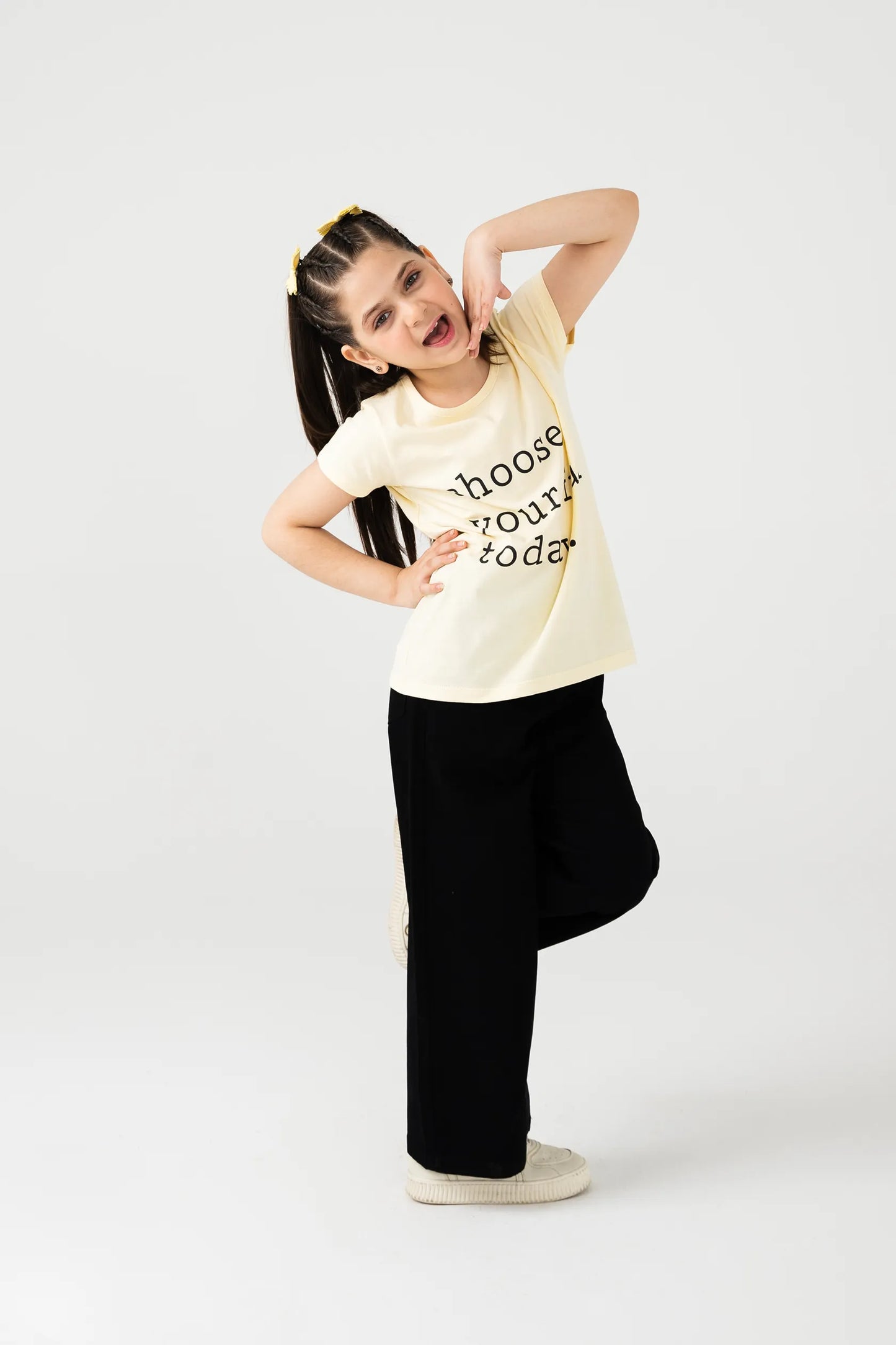 Girls Sunny Slogan A Line Tee