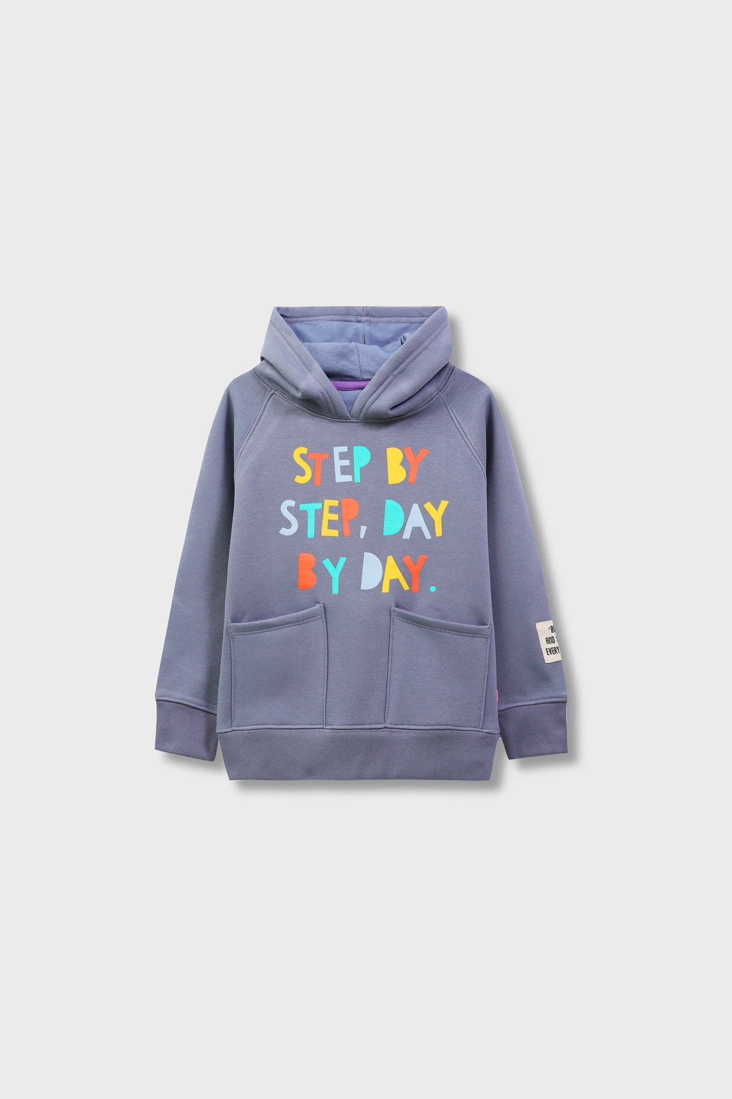 Girls Steel Blue Fleece Hoodie