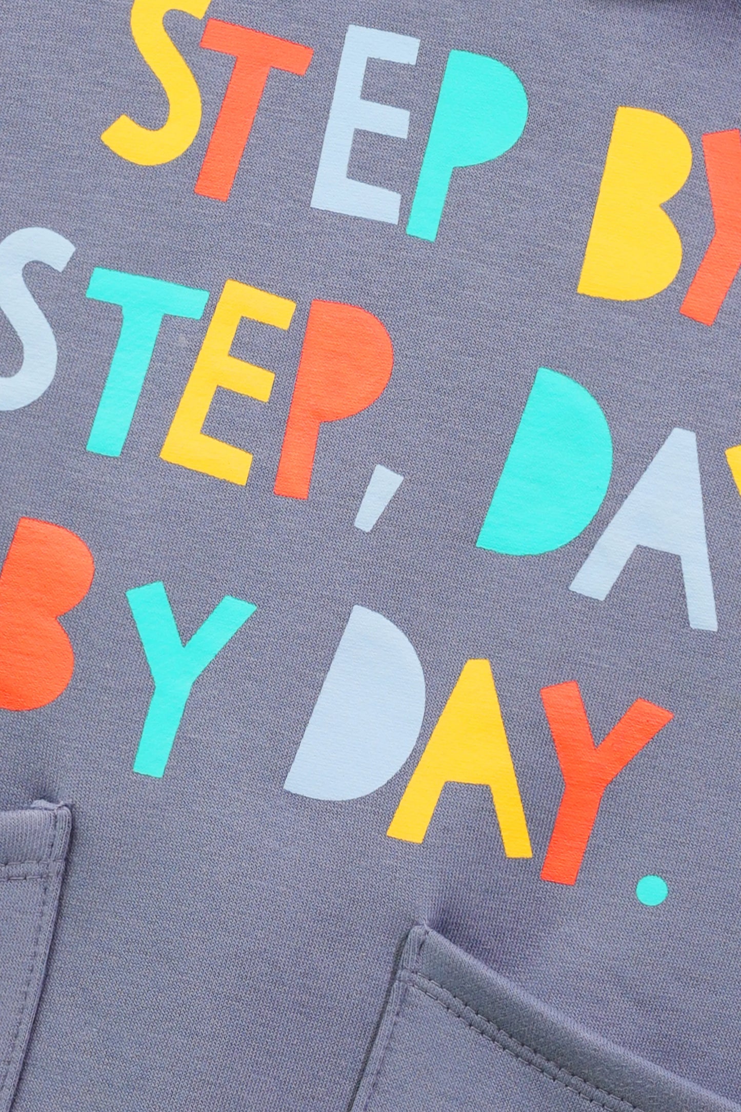 Girls Steel Blue Fleece Hoodie