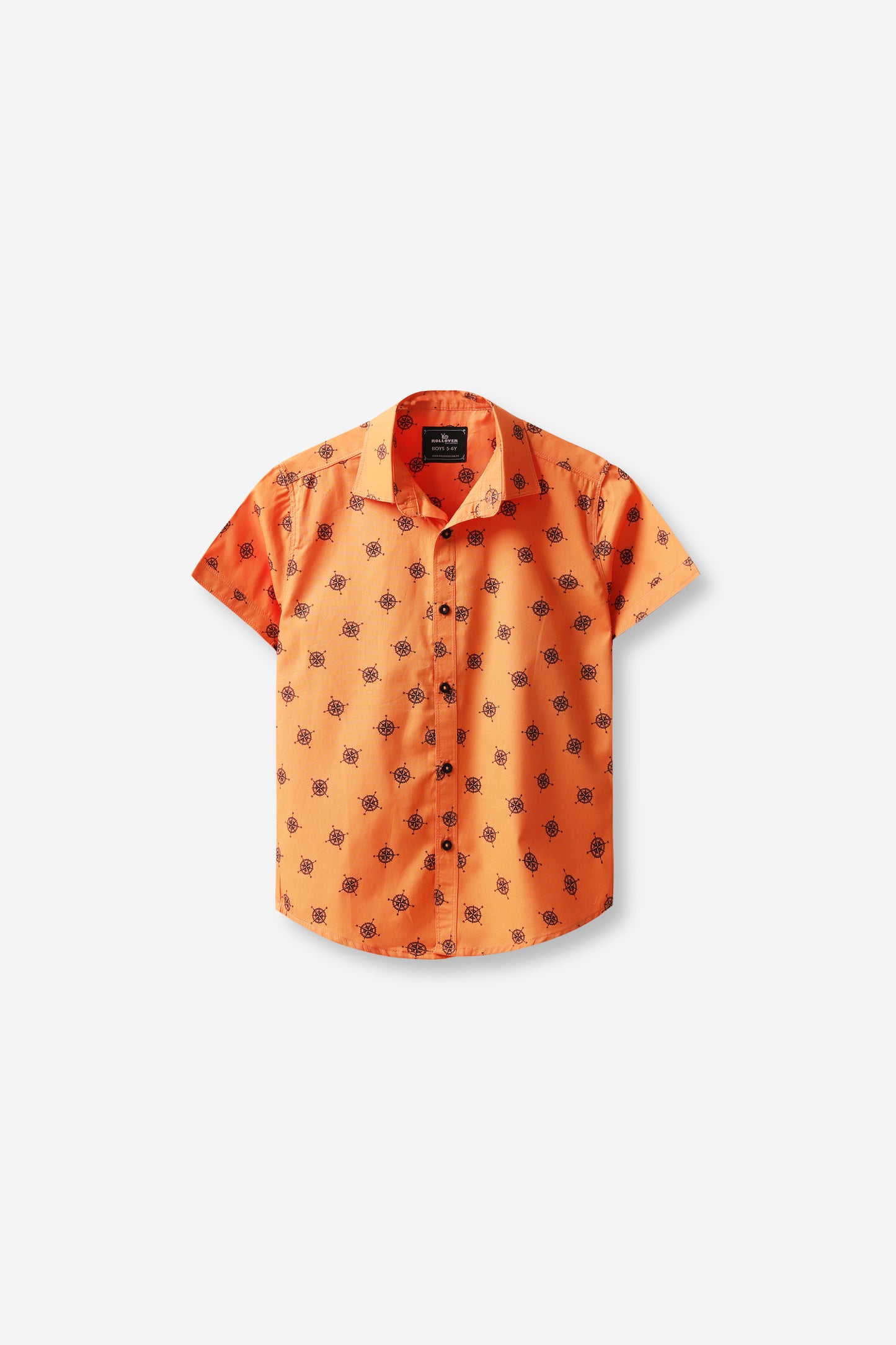 قميص برتقالي ببوصلة