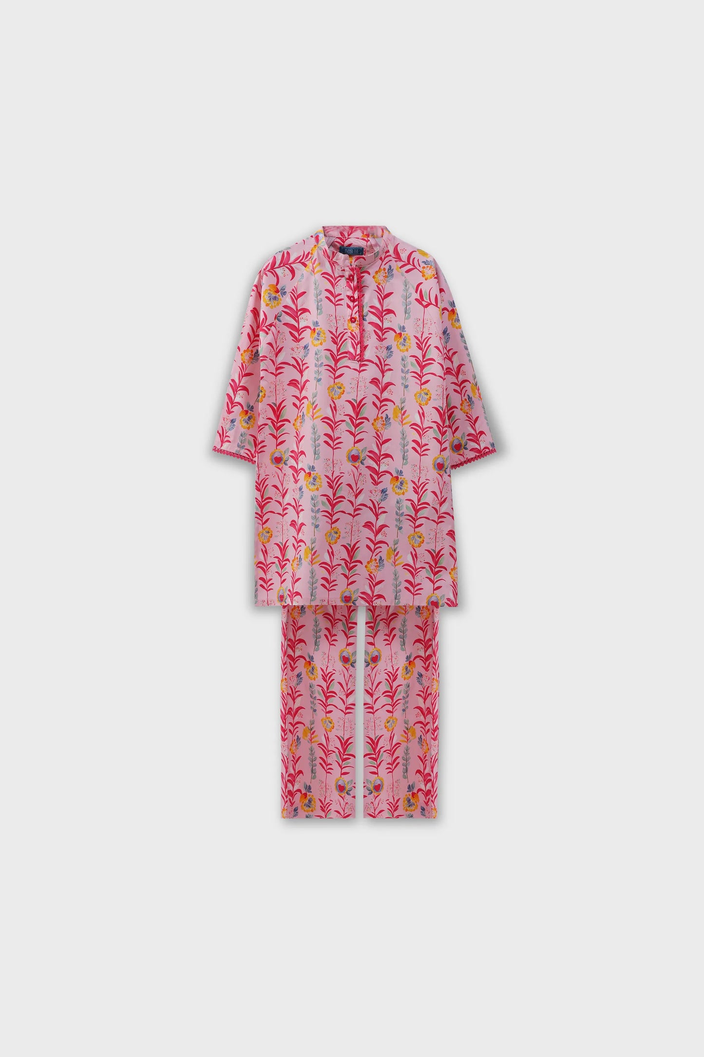 Garden Bloom Cotton Kurta Set - 2pc
