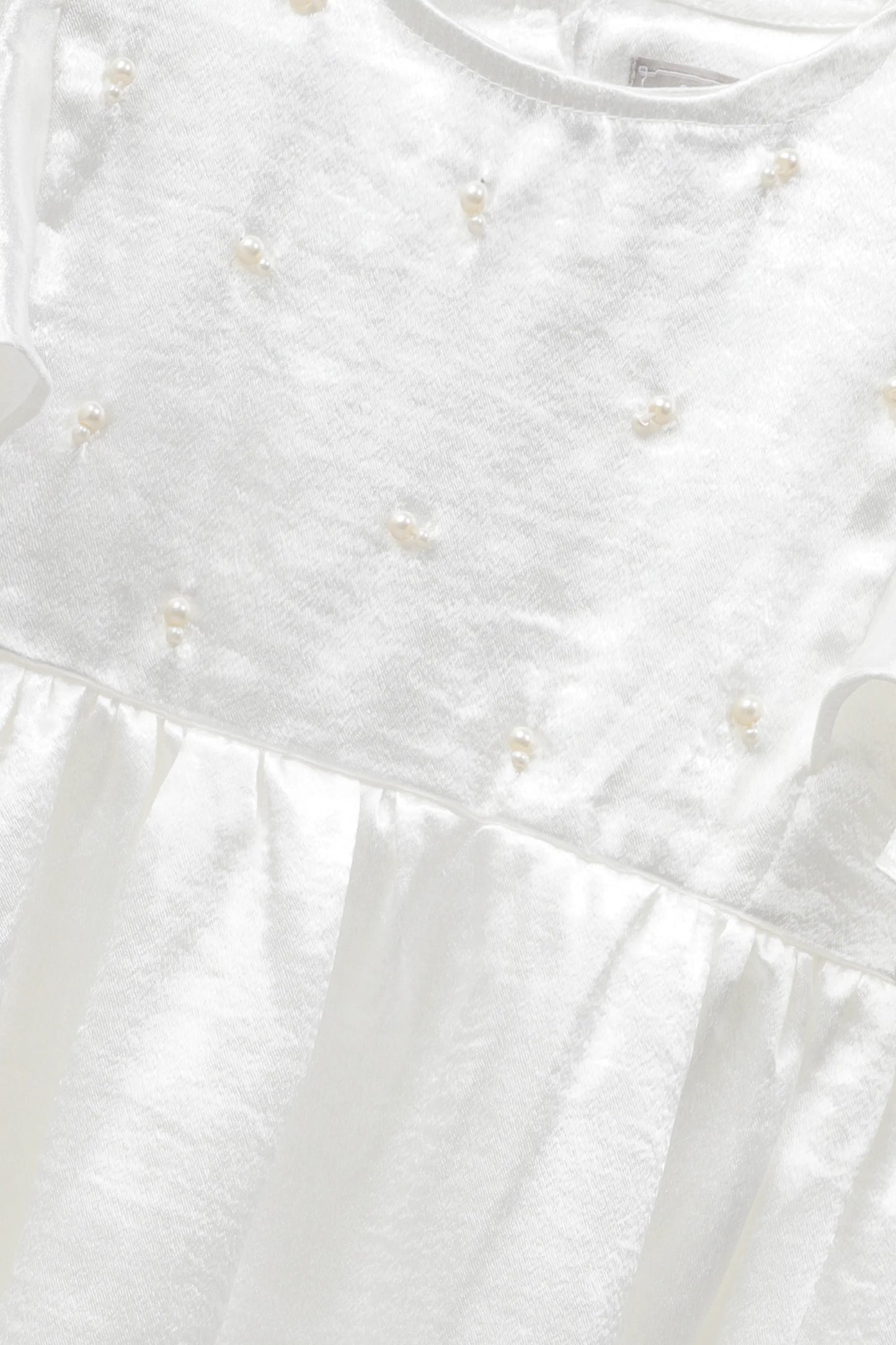 Luxe Pearl White Silk Dress