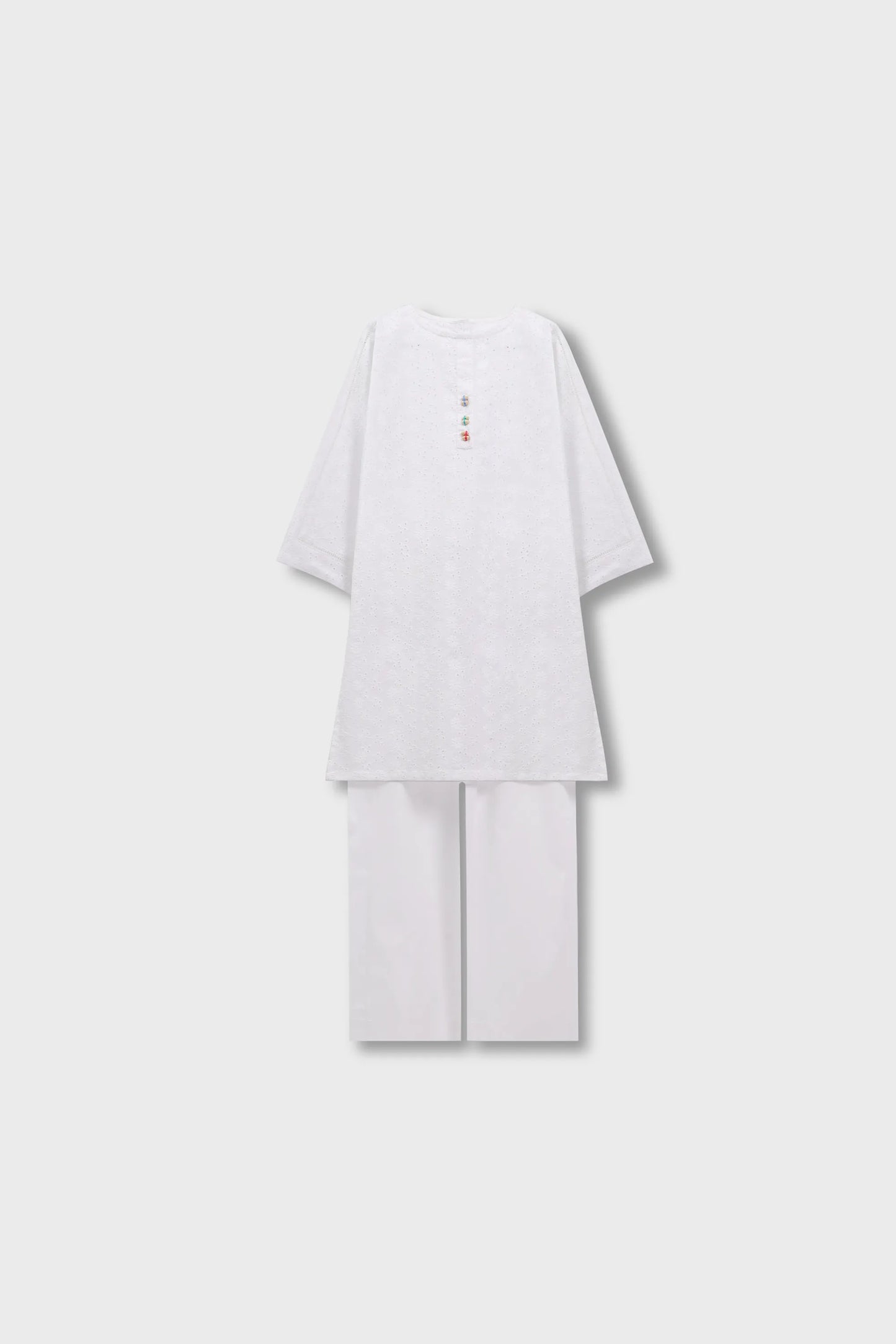 طقم كورتي شيكانكاري أبيض خالد للفتيات