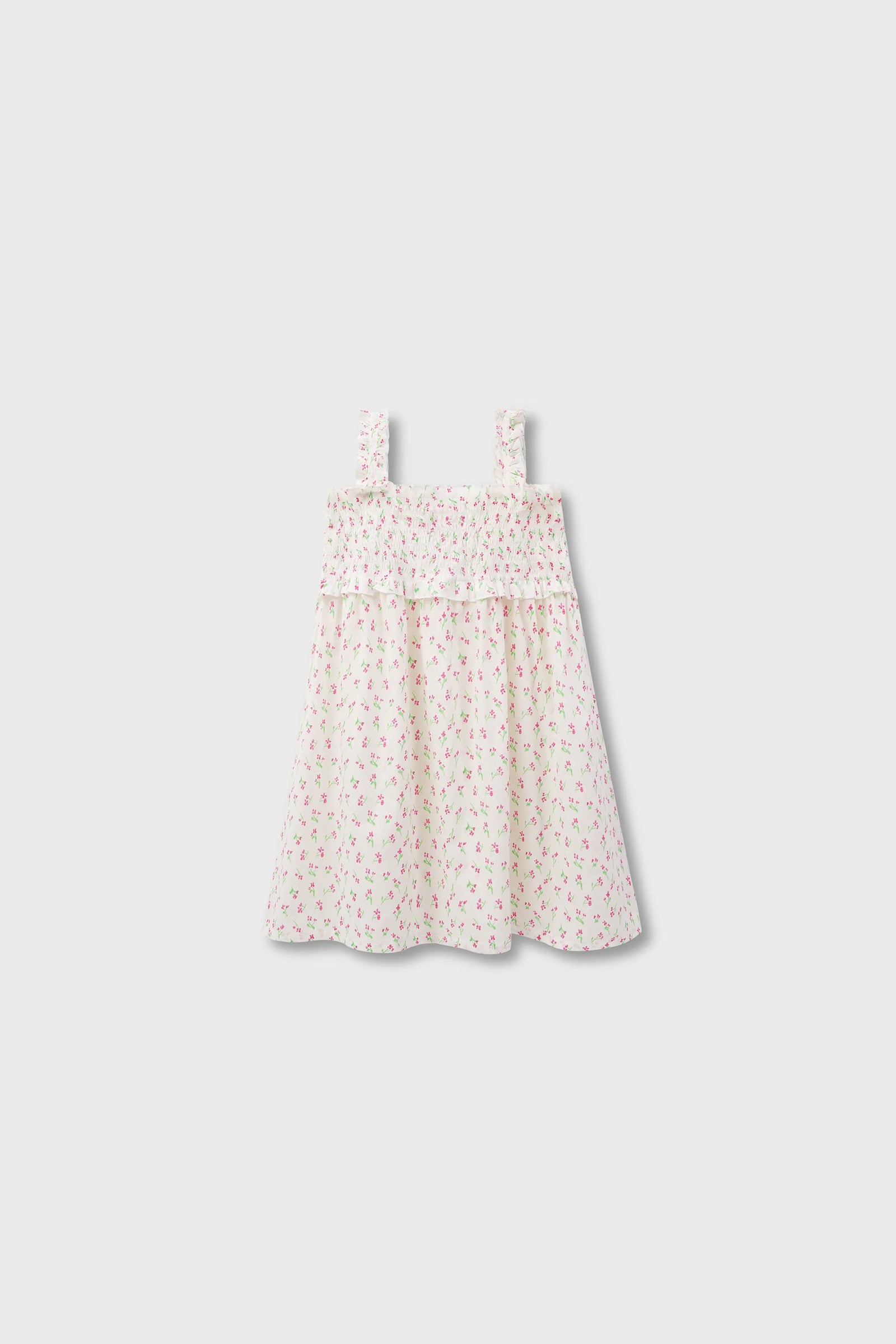 Tiny Florals Smocked Cotton Dress