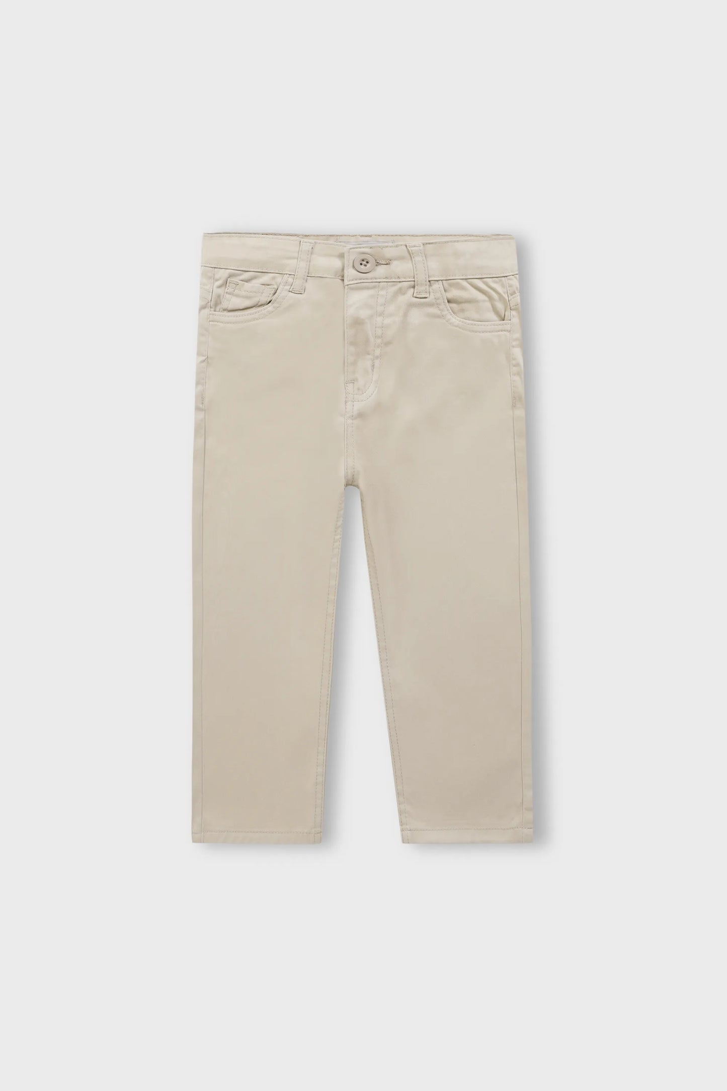 بنطلون تويل للأولاد بقصة مستقيمة بلون الرمل
