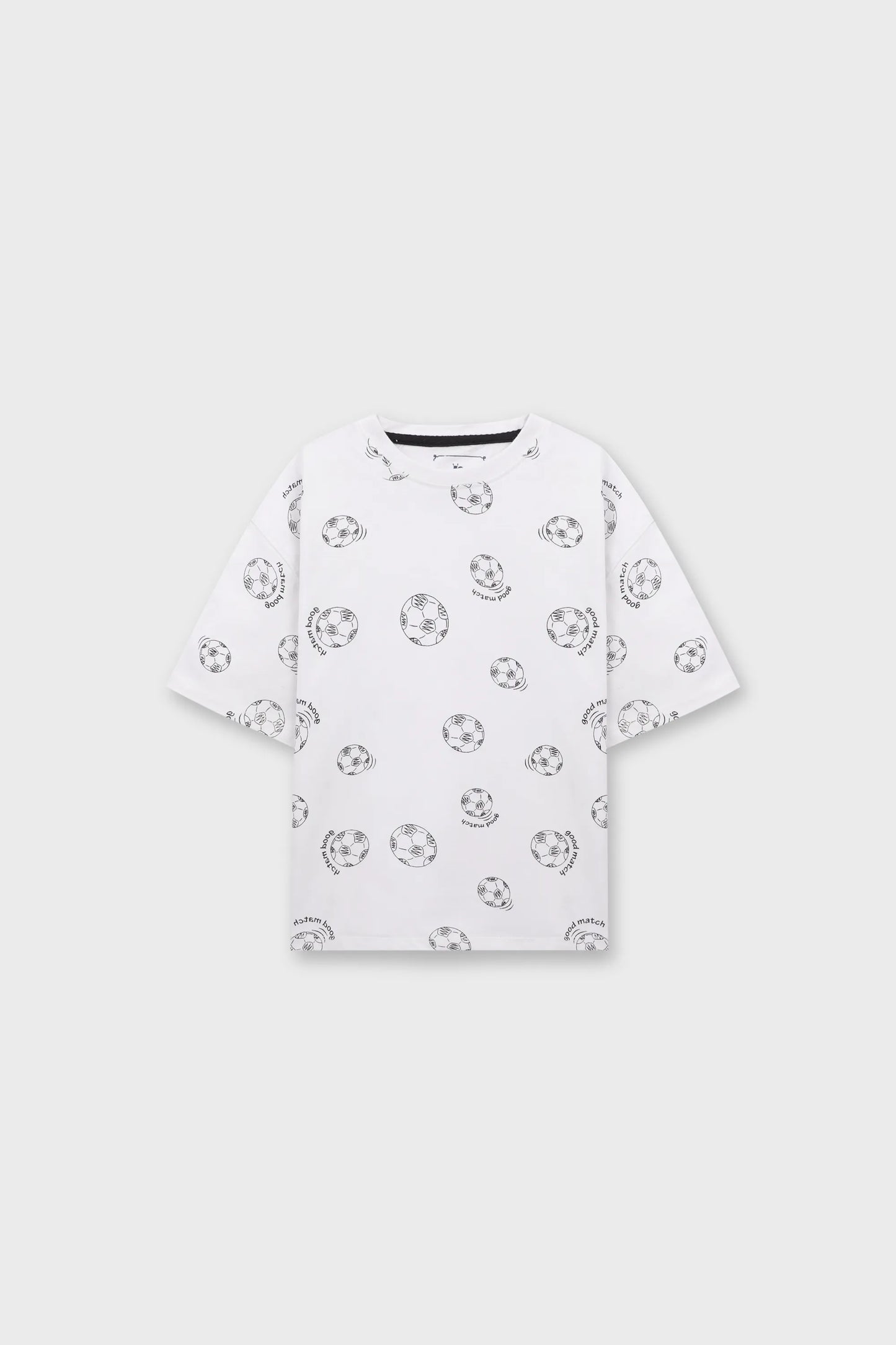 Boys Football Match Oversized Tee