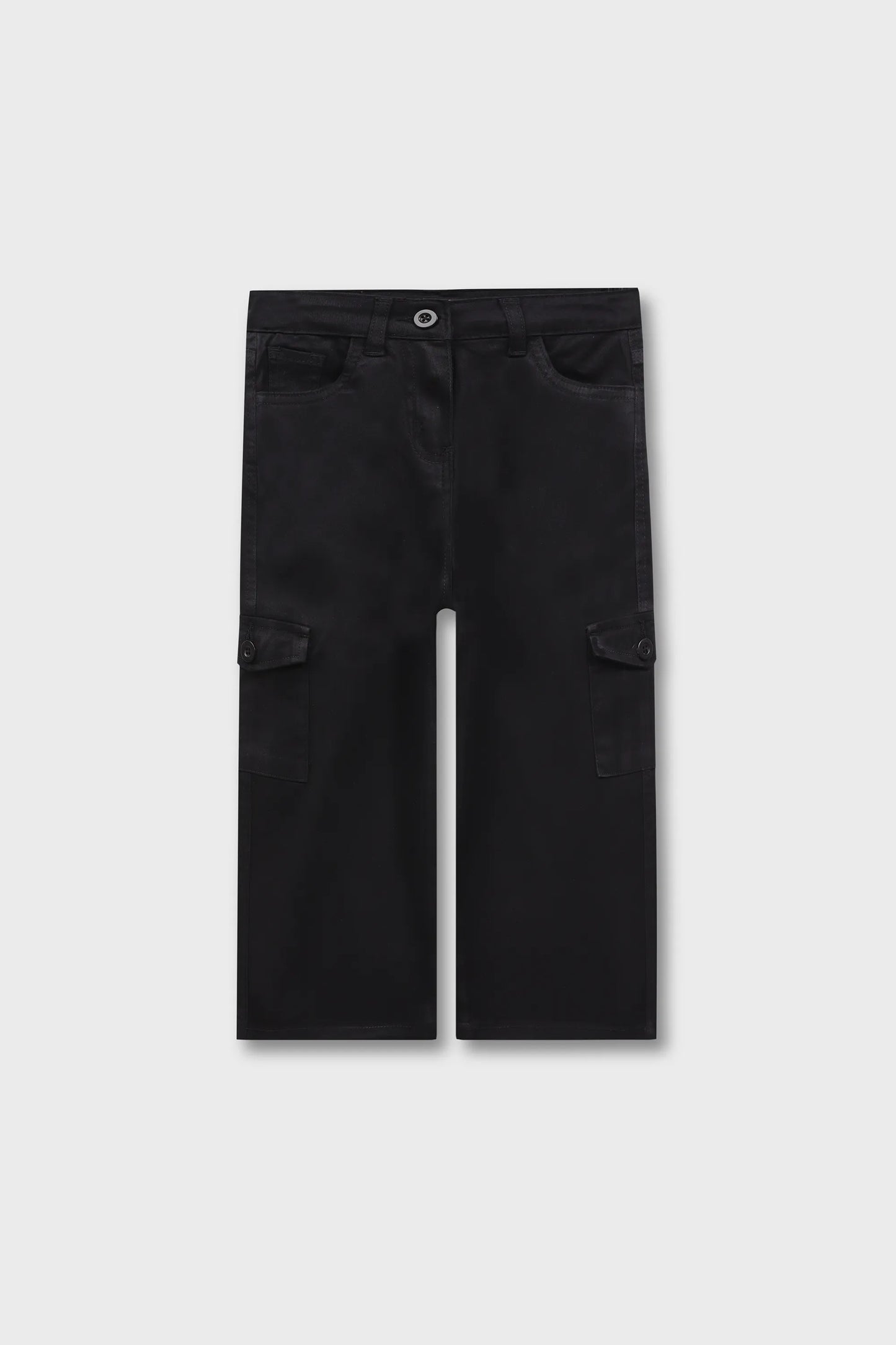 بناتي الأكثر رواجًا بنطال واسع الساقين من التويل الأسود