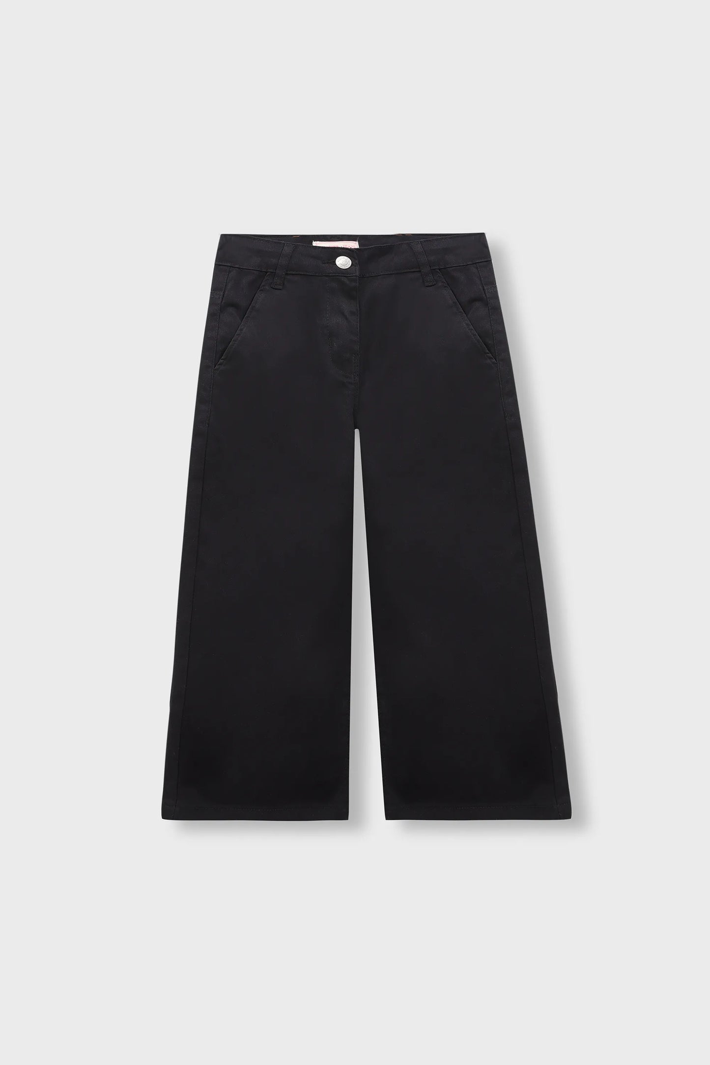 بنطلون بناتي من التويل الأسود الأنيق بقصة أرجل واسعة