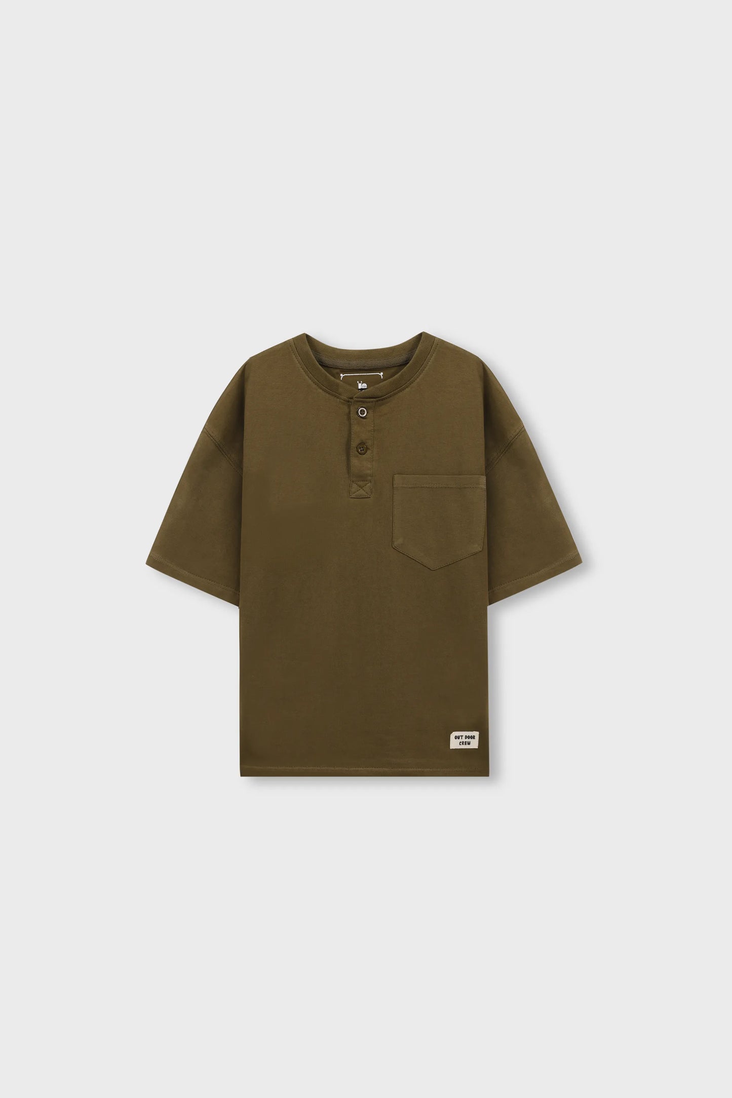 Boys Comfy Olive Henley Tee