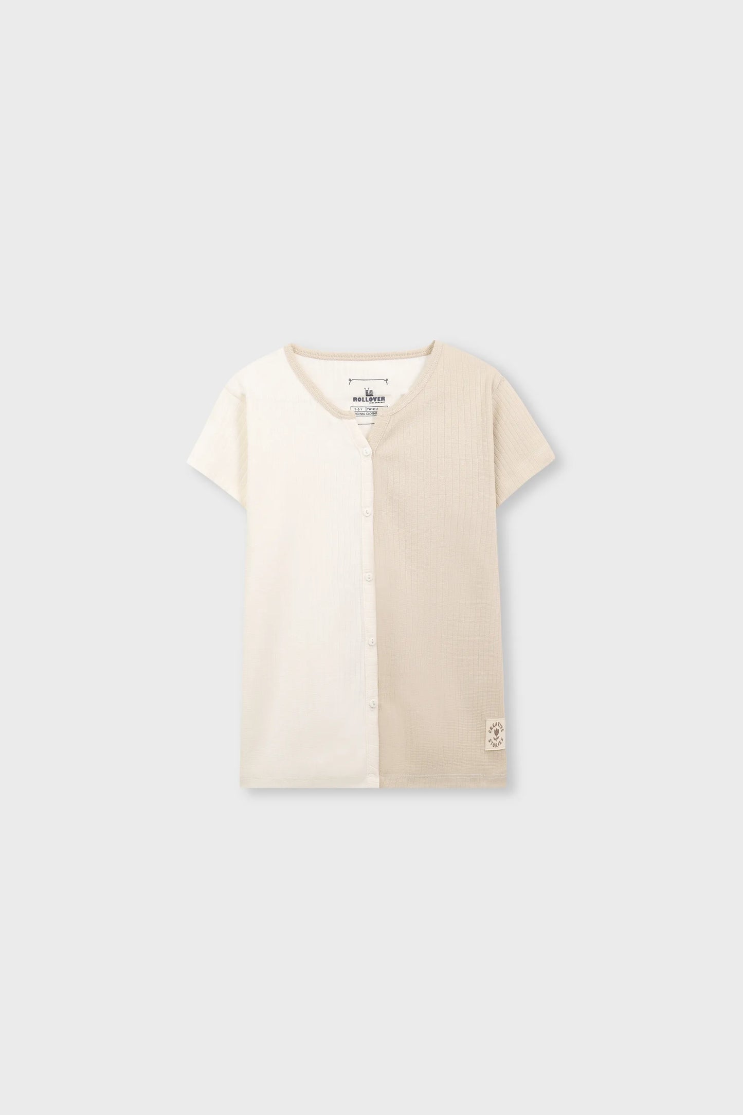 Girls Creamy Cocoa Button Tee